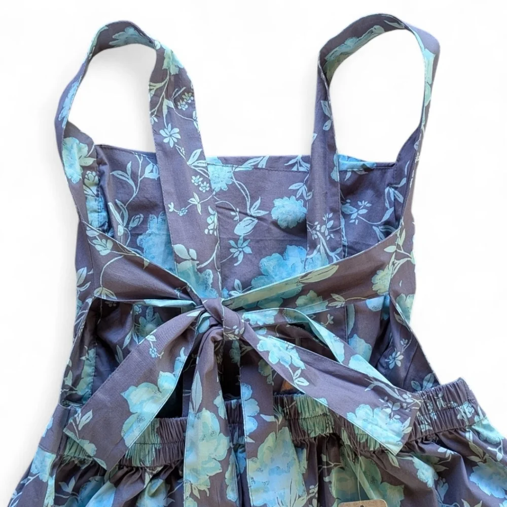 Free People Meet Me In Maui Floral Tie Mini Dress L | Coastal Vacay Vibes NWT - Picture 10 of 14